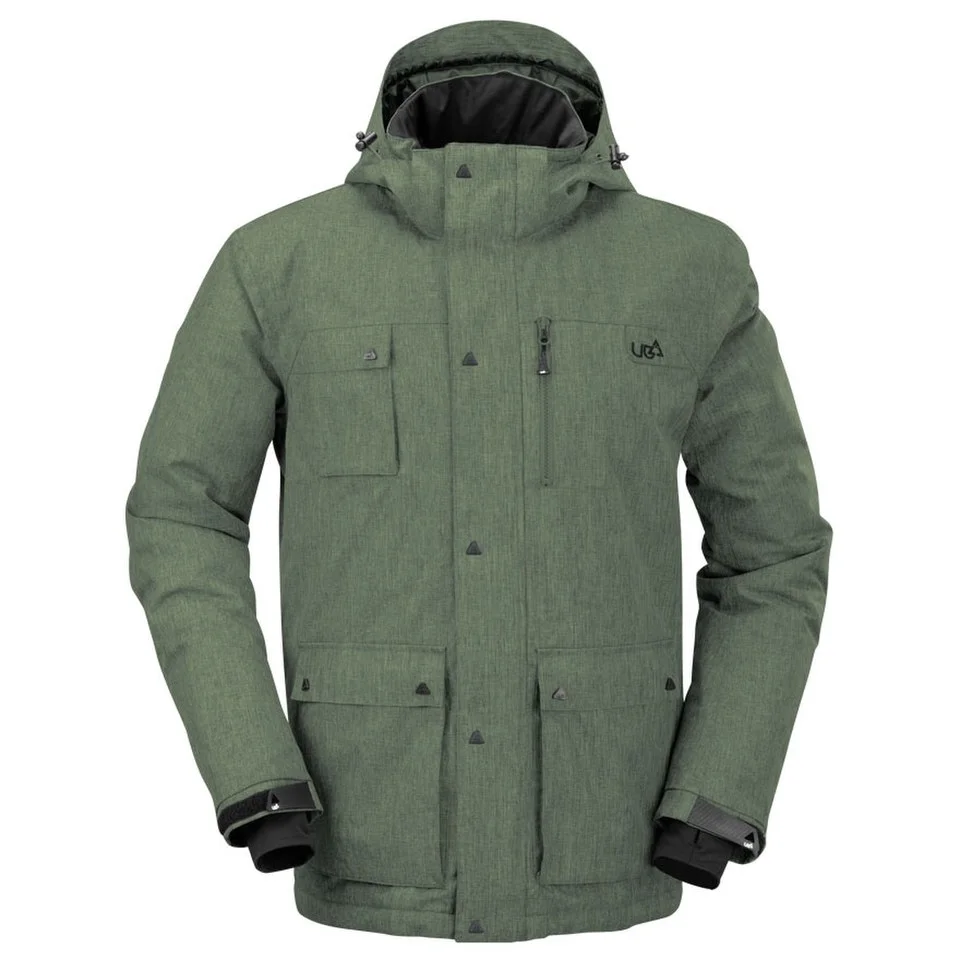 Urban Beach Men's Olen Tech Jacket - Green - L - Groen Afbeelding 1