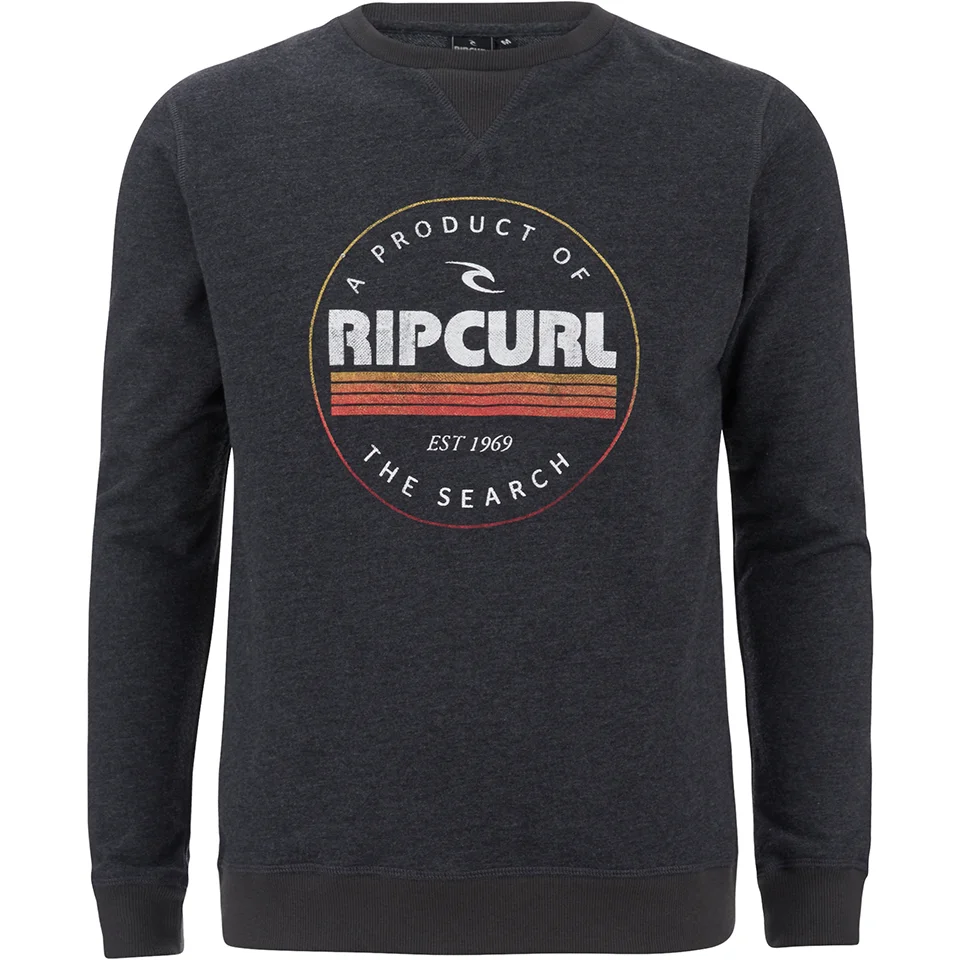 Rip Curl Men's Big Mama Circle Crew Neck Sweatshirt - Black - S - Zwart Afbeelding 1
