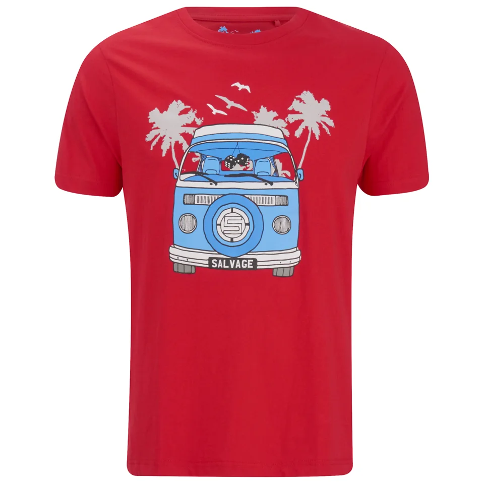 Salvage Men's Campervan T-Shirt - Red - S - Rood Afbeelding 1