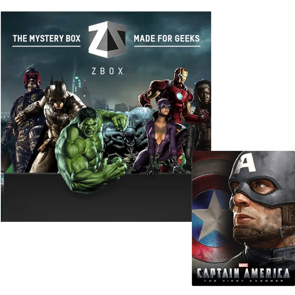 Helden & Schurken ZBOX met Captain America: The First Avenger 3D Exclusive Lenticular Steelbook Afbeelding 1