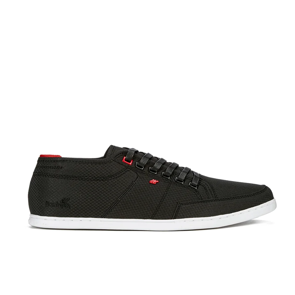 Boxfresh Men's Sparko Ripstop Low Top Trainers - Black/Chilli Red - UK 7 - Zwart Afbeelding 1