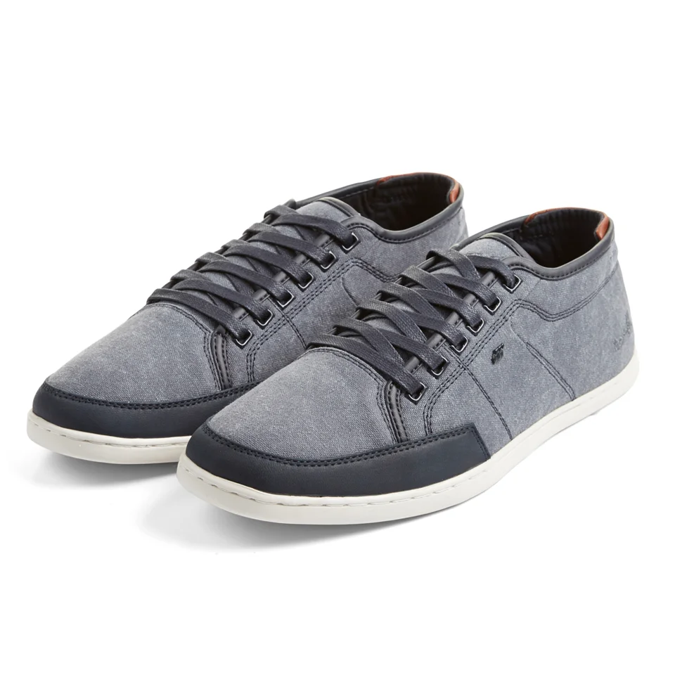Boxfresh Men's Sparko Washed Canvas Low Top Trainers - Blue Graphite - UK 7 - Blauw Afbeelding 1