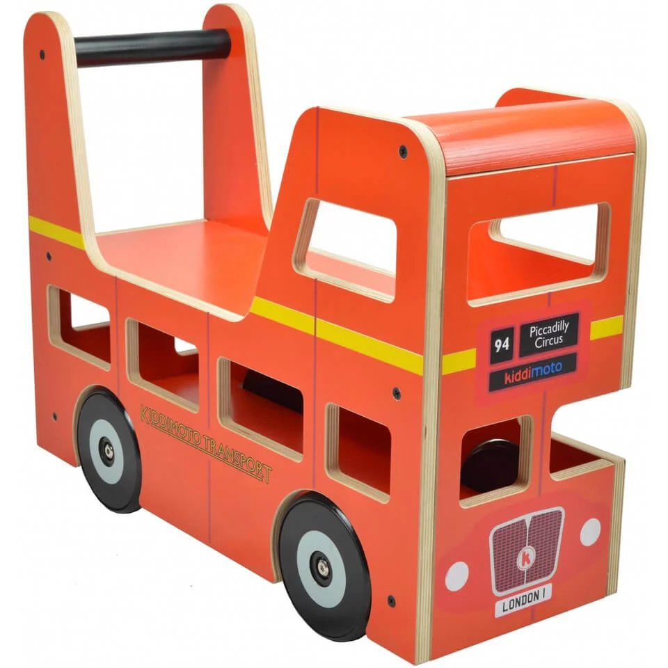Kiddimoto London Bus Ride-On Walker Afbeelding 1