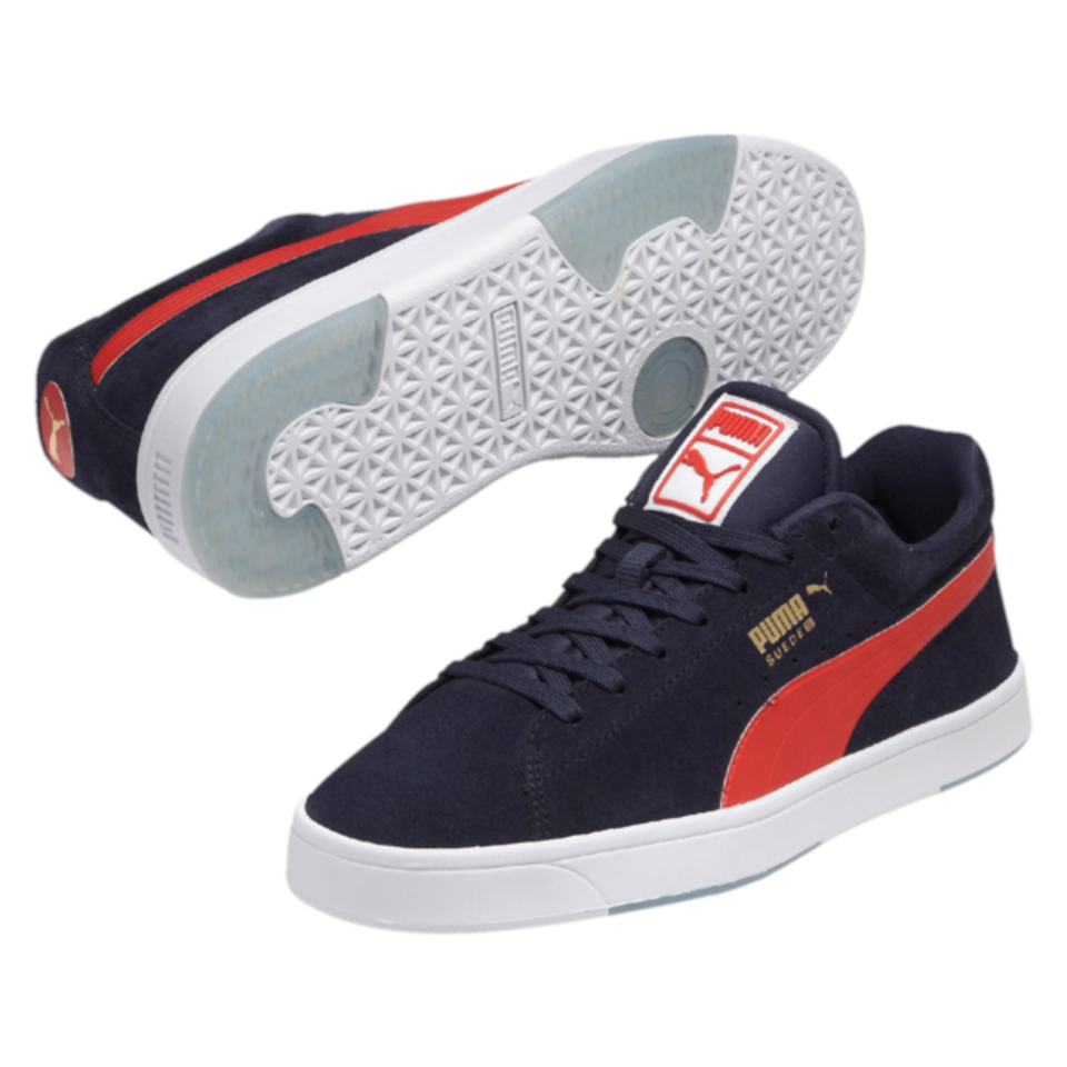 Puma Men's Suede S Trainers - Peacoat/Red - UK 7 - Blauw Afbeelding 1