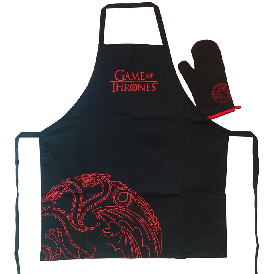 Game of Thrones Targaryen Apron with Oven Mitt Afbeelding 1