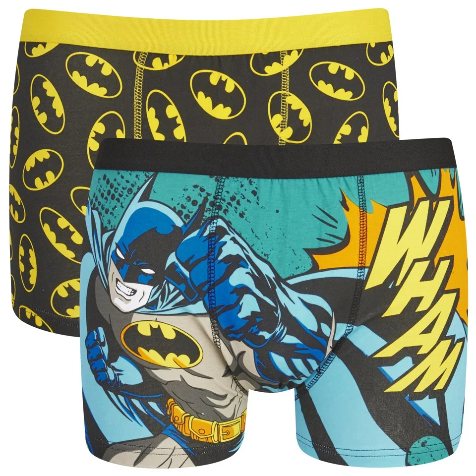 Batman Men's 2 Pack All Over Print Boxers - Blue - S - Blauw Afbeelding 1