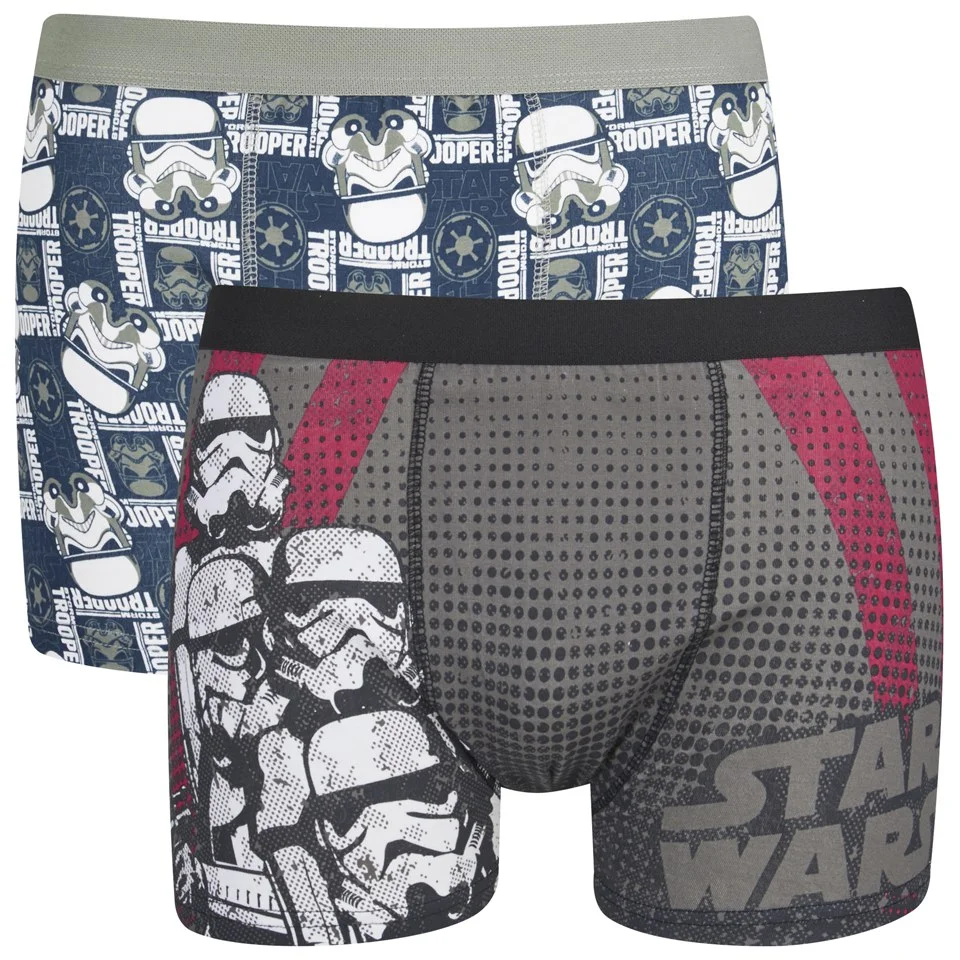 Star Wars Men's 2 Pack Stormtrooper Boxers - Black - S - Zwart Afbeelding 1