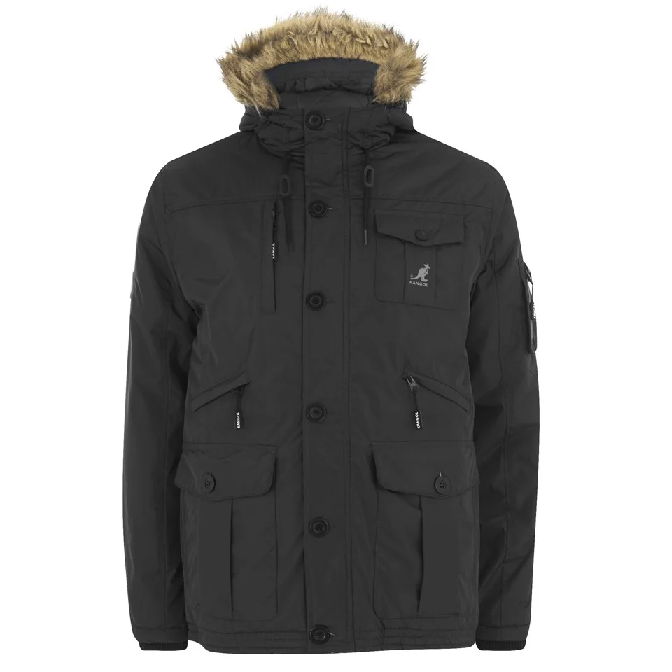 Kangol Men's Hemlock Ripstop Parka - Black - S - Zwart Afbeelding 1