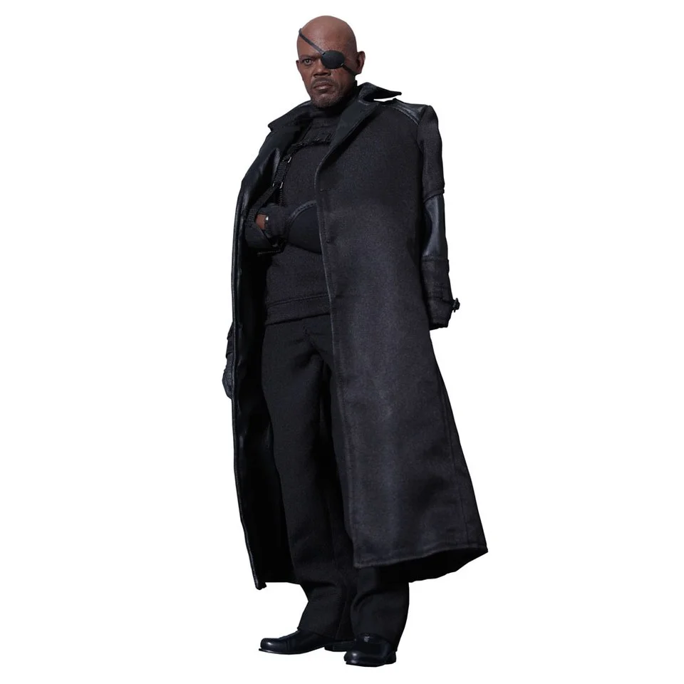 Hot Toys Marvel Captain America The Winter Soldier Nick Fury 1:6 Scale Figure Afbeelding 1