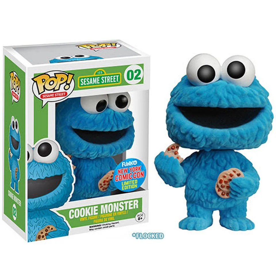 NYCC Sesame Street Flocked Cookie Monster Exclusive Funko Pop! Figuur Afbeelding 1
