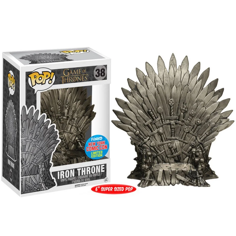 NYCC Game of Thrones The Iron Throne Exclusive 6 Inch Funko Pop! Figuur Afbeelding 1
