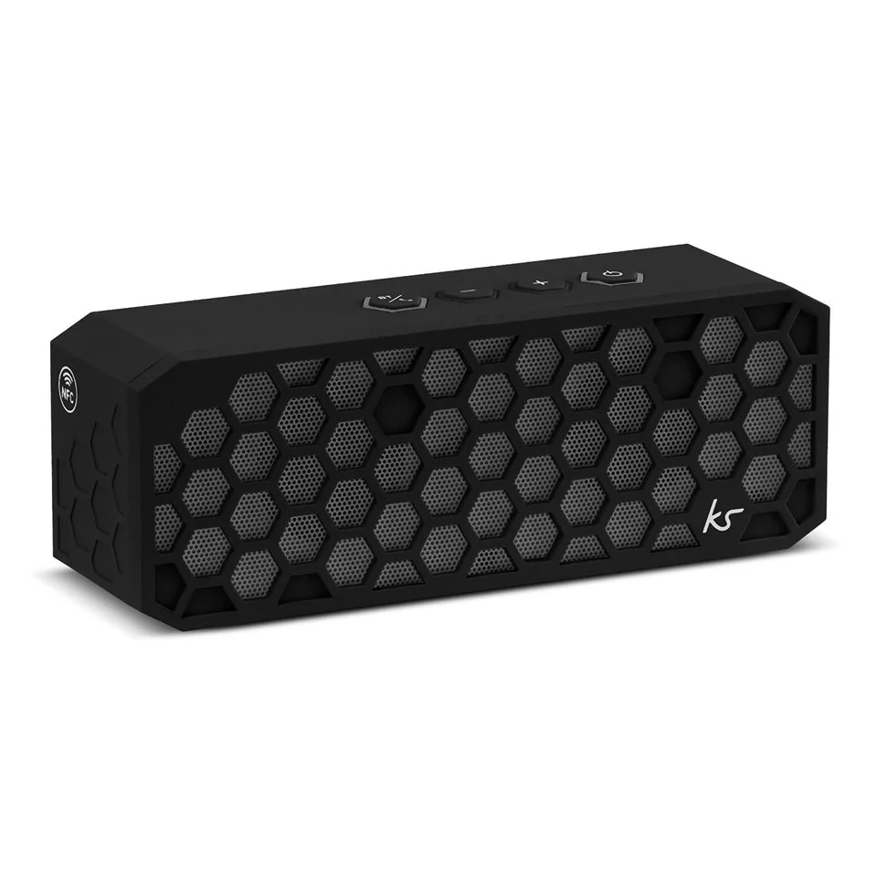 Kitsound Hive 2 Bluetooth Wireless Portable Stereo Speaker - Black Afbeelding 1
