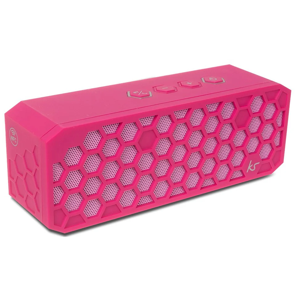 Kitsound Hive 2 Bluetooth Wireless Portable Stereo Speaker - Pink Afbeelding 1