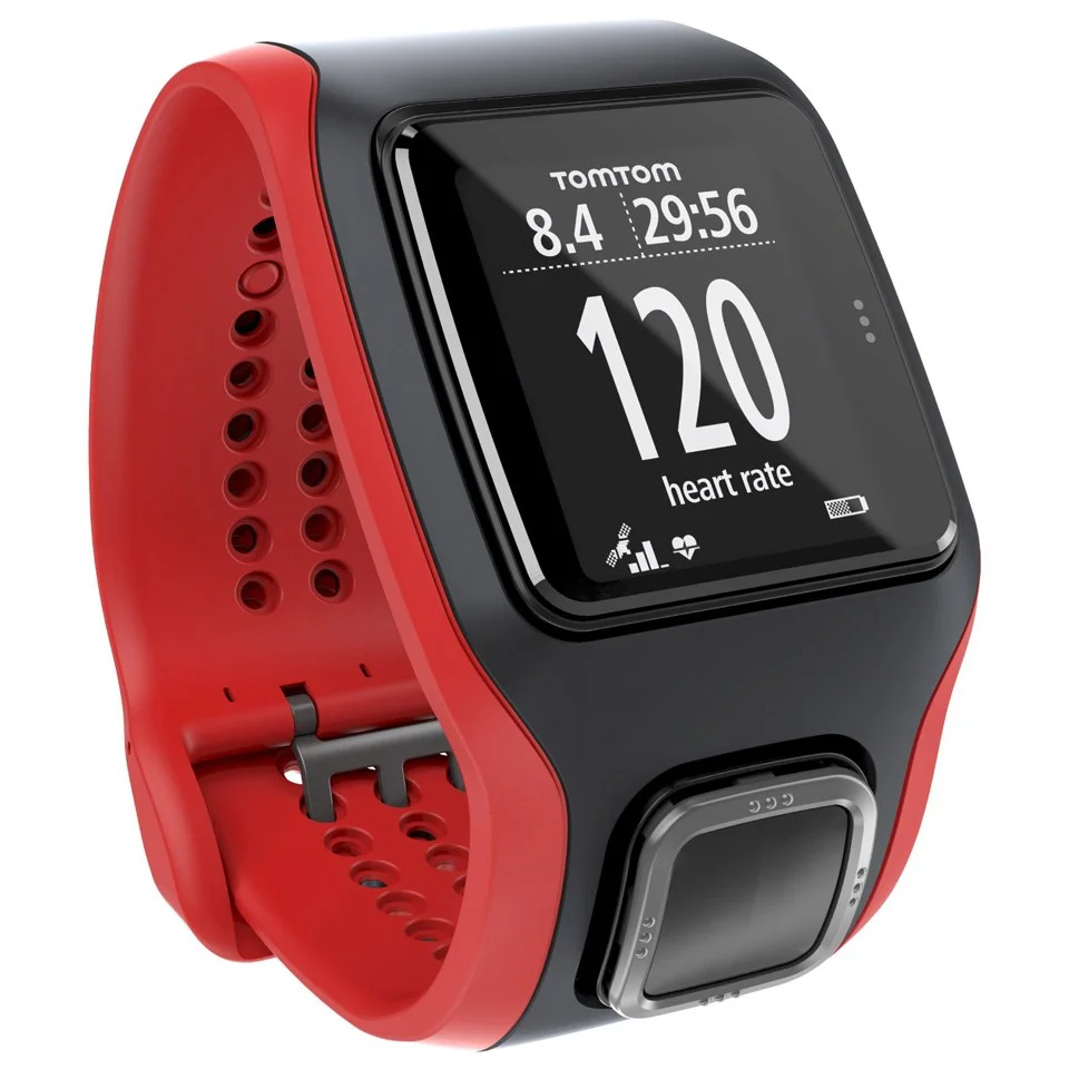 TomTom Runner Cardio GPS Watch - Black/Red Afbeelding 1
