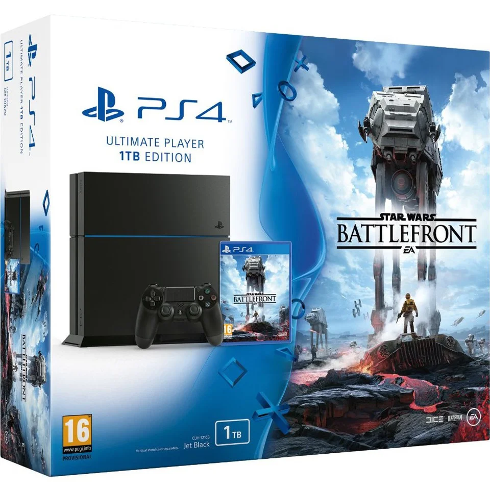 Sony PlayStation 4 1TB Console - Includes Star Wars: Battlefront Afbeelding 1