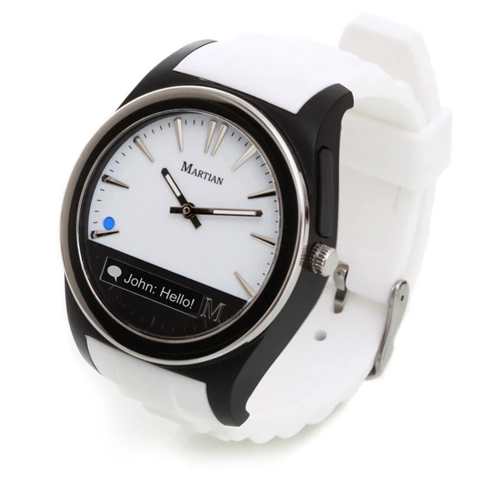 Martian Notifier Smart Watch (IOS and Android Compatible) - White Afbeelding 1