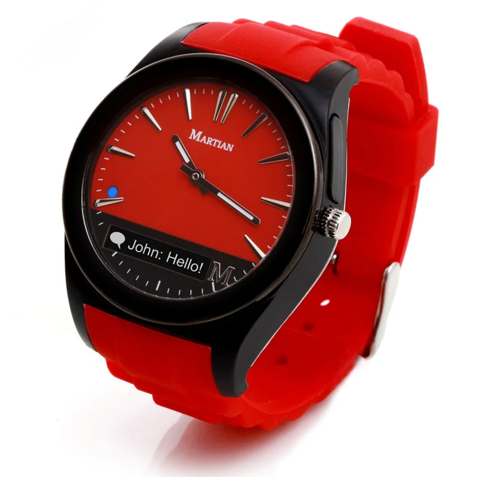 Martian Notifier Smart Watch (IOS and Android Compatible) - Red Afbeelding 1