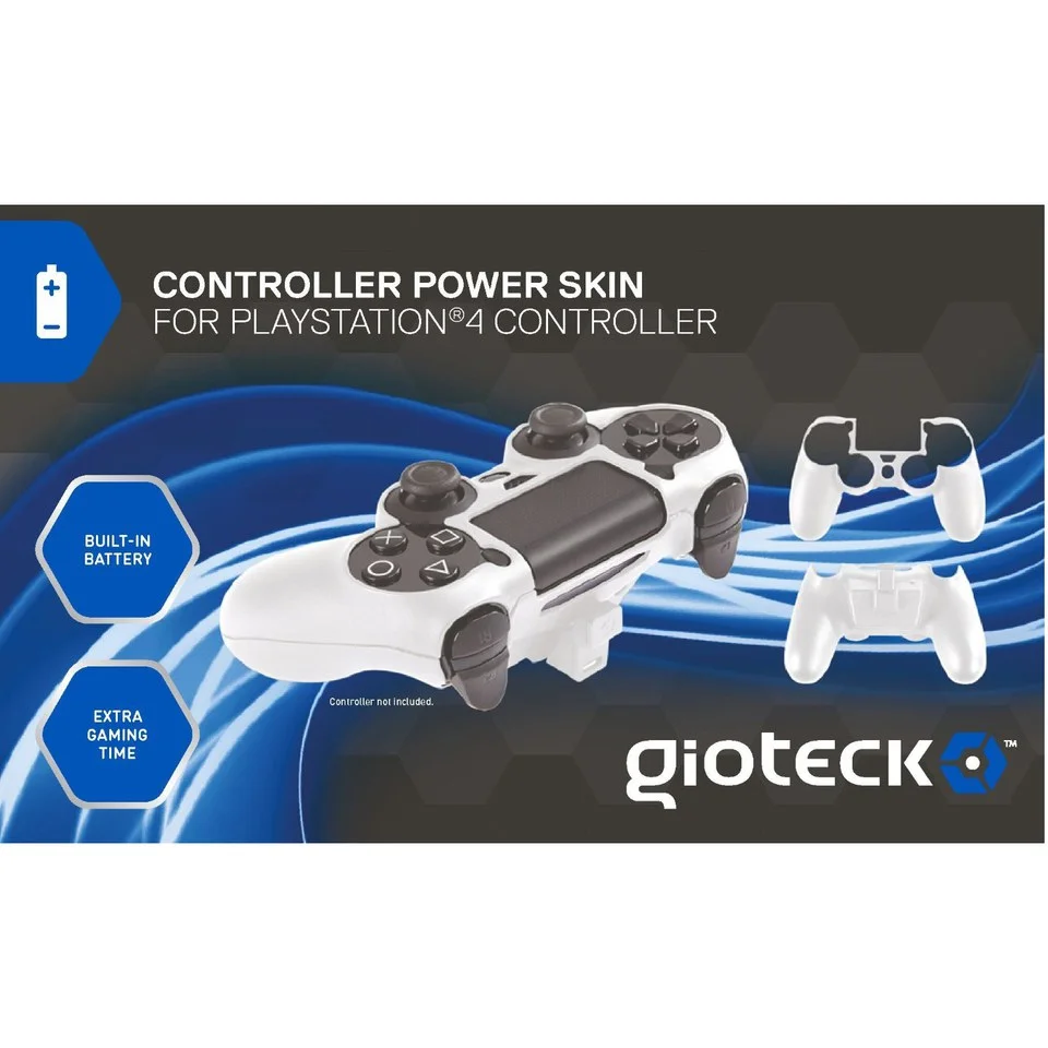 Gioteck PS4 Controller Power Skin - White Afbeelding 1