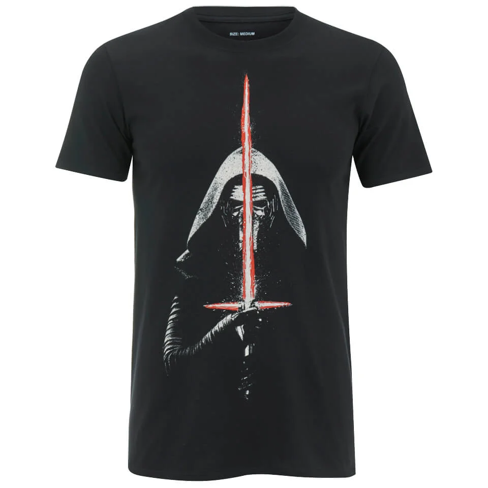 Star Wars Kylo Ren Lightsaber Heren T-Shirt - Zwart - S - Zwart Afbeelding 1