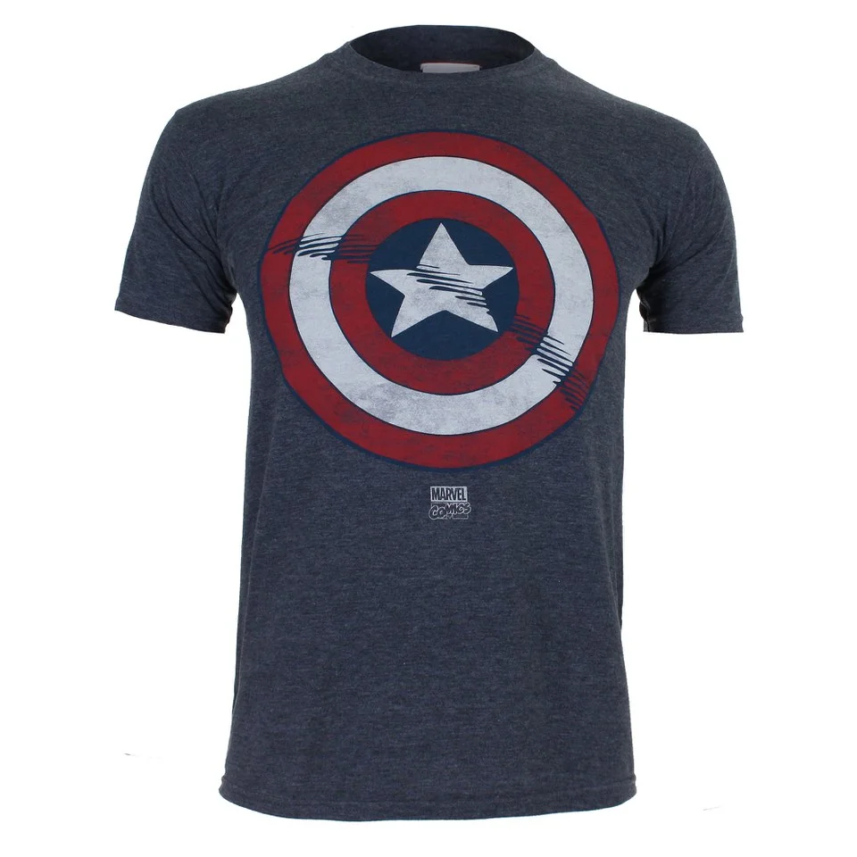 Marvel Captain America Shield Heren T-Shirt - Heat - S Afbeelding 1