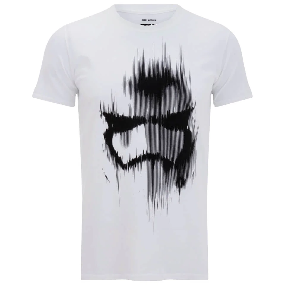 Star Wars Trooper Mask Heren T-Shirt - Wit - S - Wit Afbeelding 1