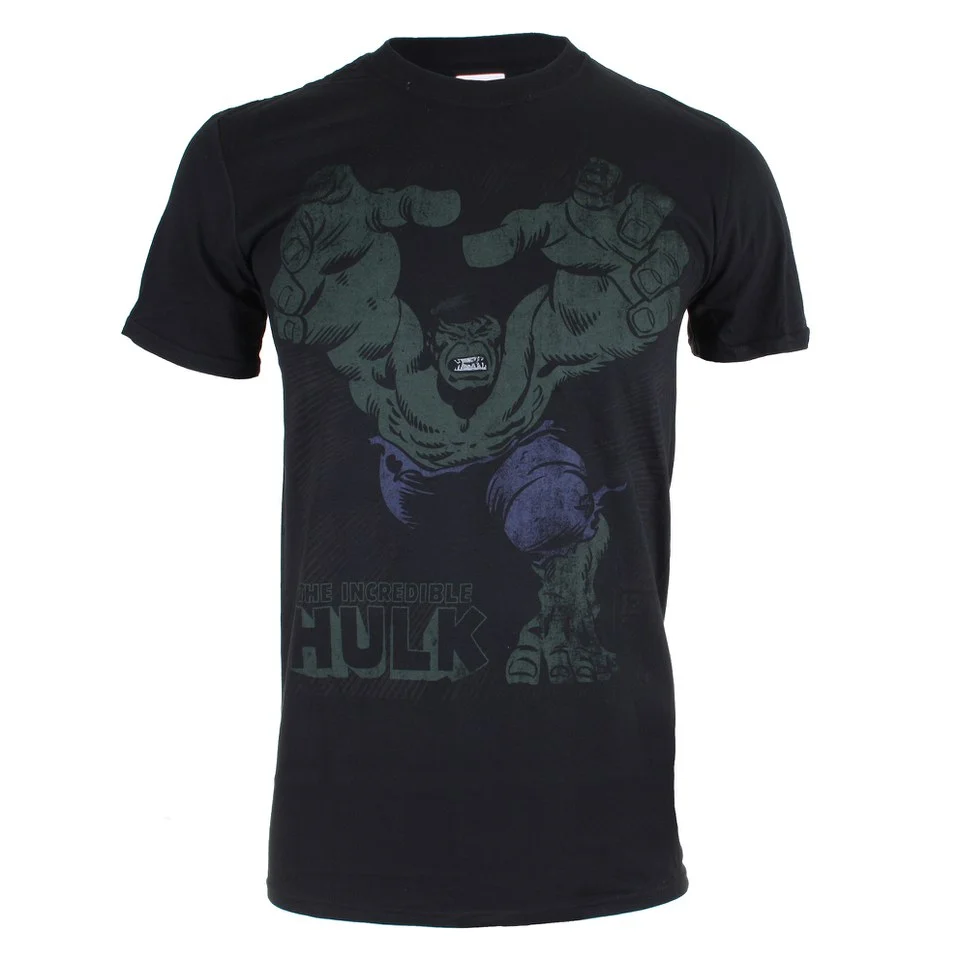 Marvel Hulk Smash Heren T-Shirt - Zwart - S - Zwart Afbeelding 1