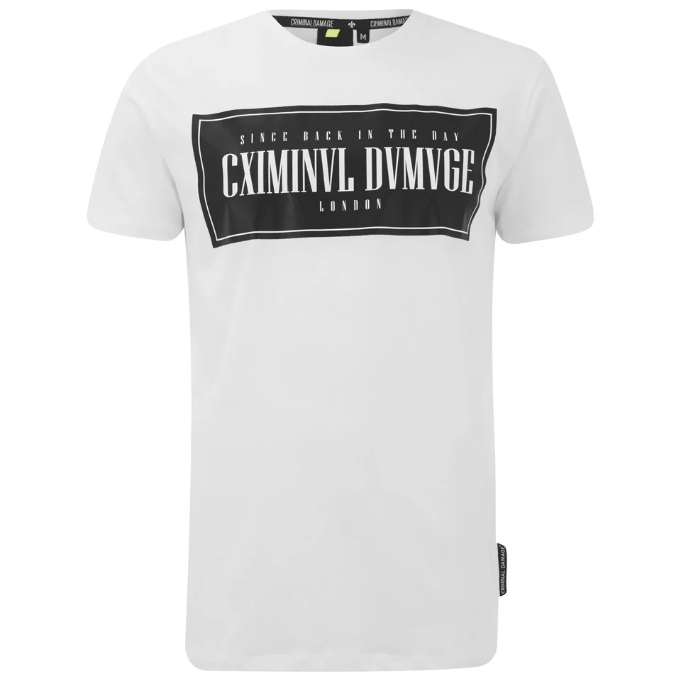 Criminal Damage Men's Since T-Shirt - White - S - Wit Afbeelding 1