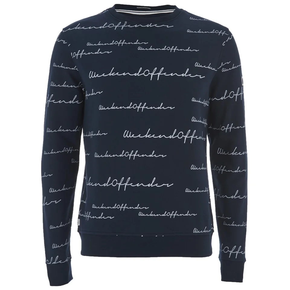 Weekend Offender Men's Dinara Sweatshirt - Navy - S - Navy blauw Afbeelding 1