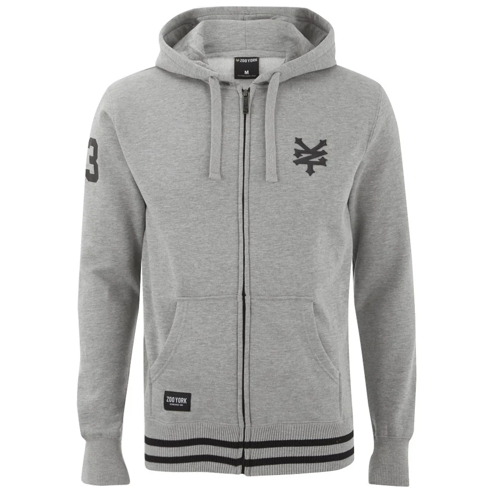 Zoo York Men's Chadder Zip Through Hoody - Ath Grey - S - Grijs Afbeelding 1