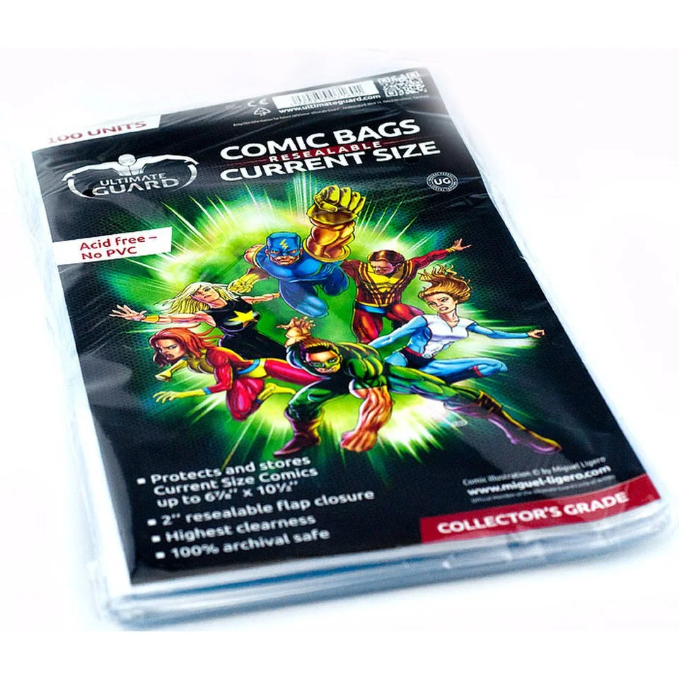 Ultimate Guard Resealable Comic Bags Current Size 100 Afbeelding 1