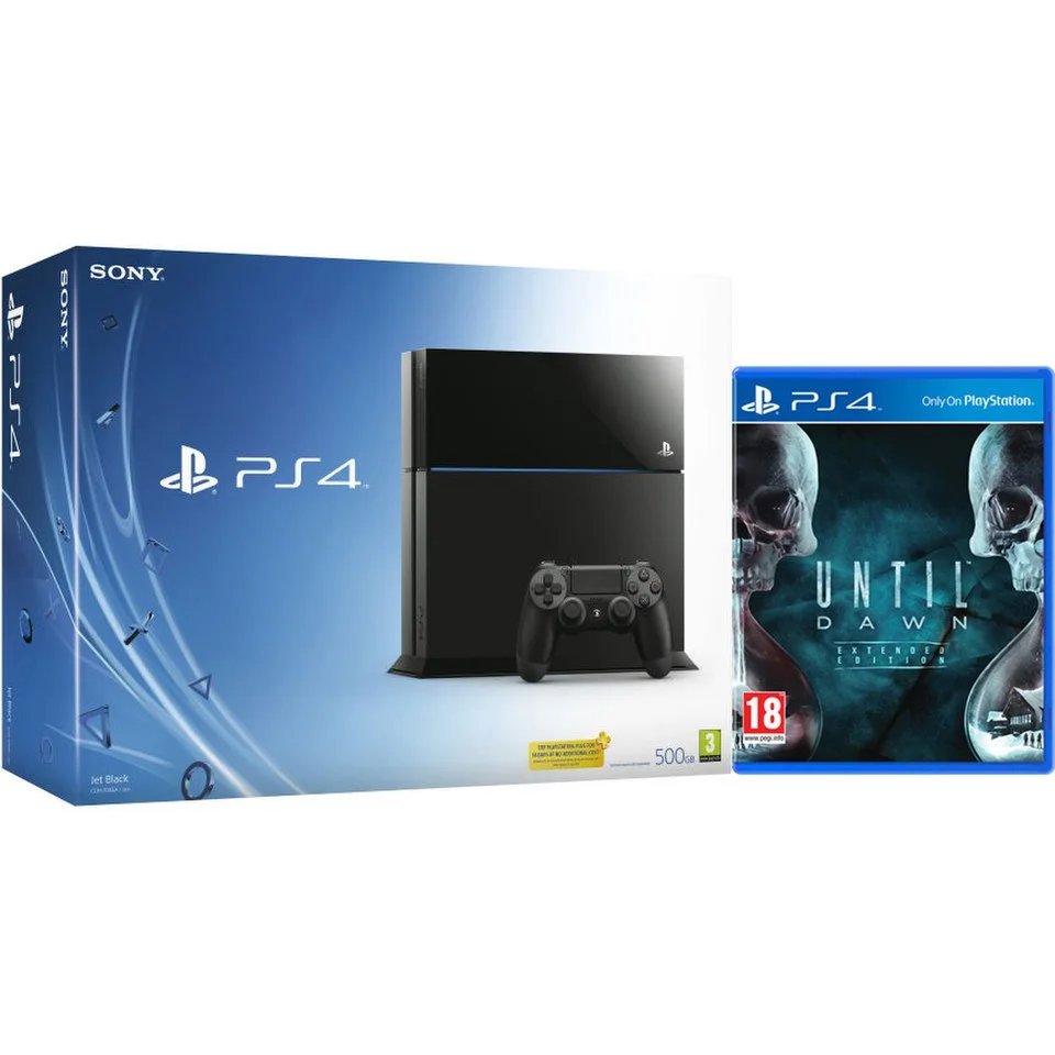 Sony PlayStation 4 500GB Console - Includes Until Dawn: Extended Edition Afbeelding 1