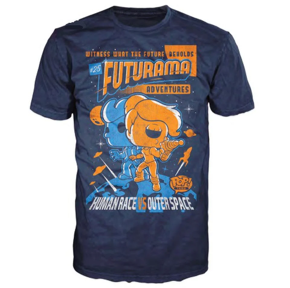 Futurama Adventures Pop! T-Shirt - Blue - M - Blauw Afbeelding 1