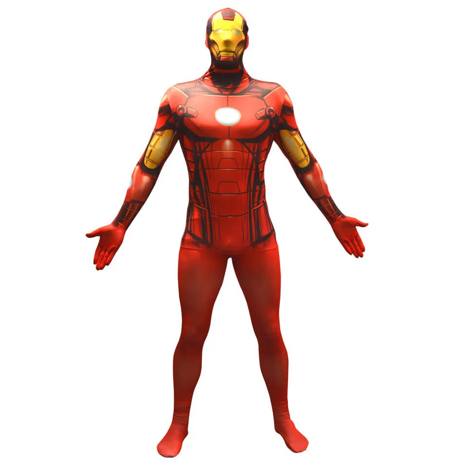 Morphsuit Adults Basic Marvel Iron Man - M - Rood Afbeelding 1