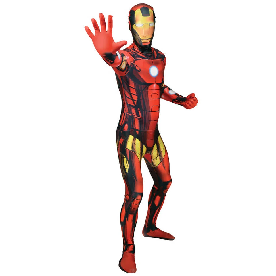 Morphsuit Marvel Iron Man - Volwassene - M - Rood Afbeelding 1