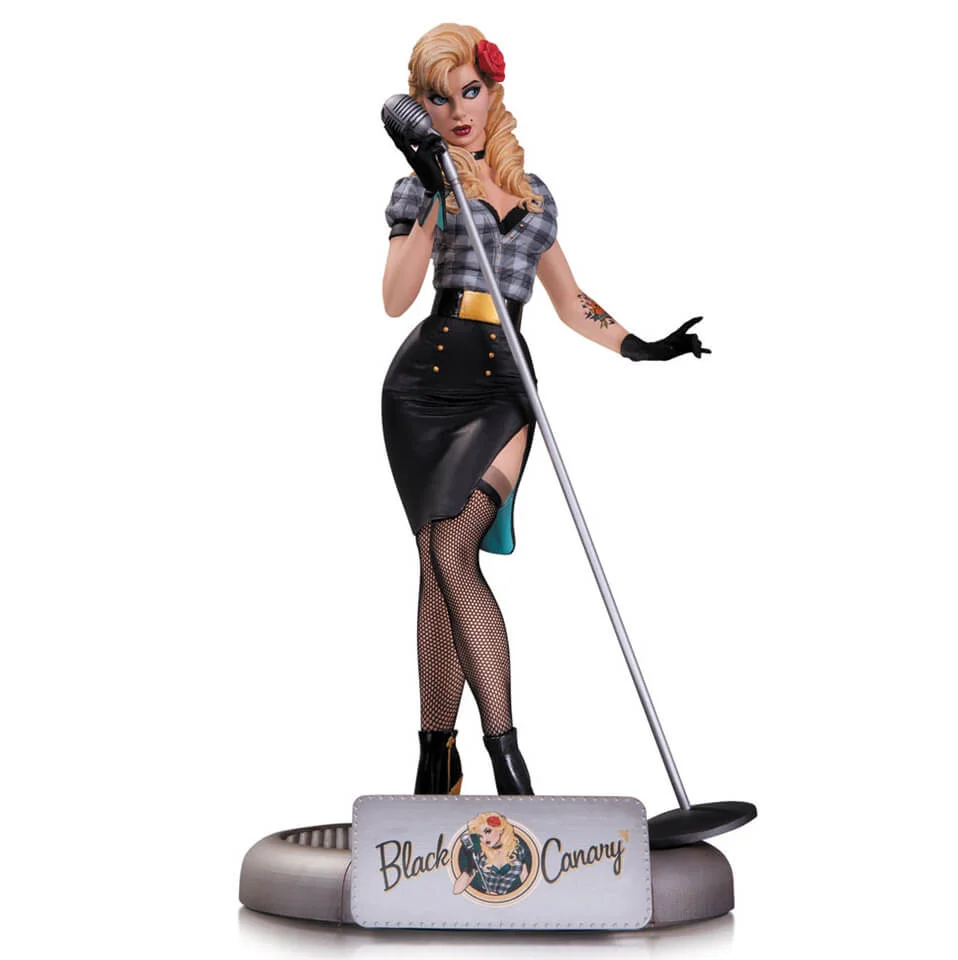 DC Collectibles DC Comics Bombshells Black Canary 10 Inch Statue Afbeelding 1