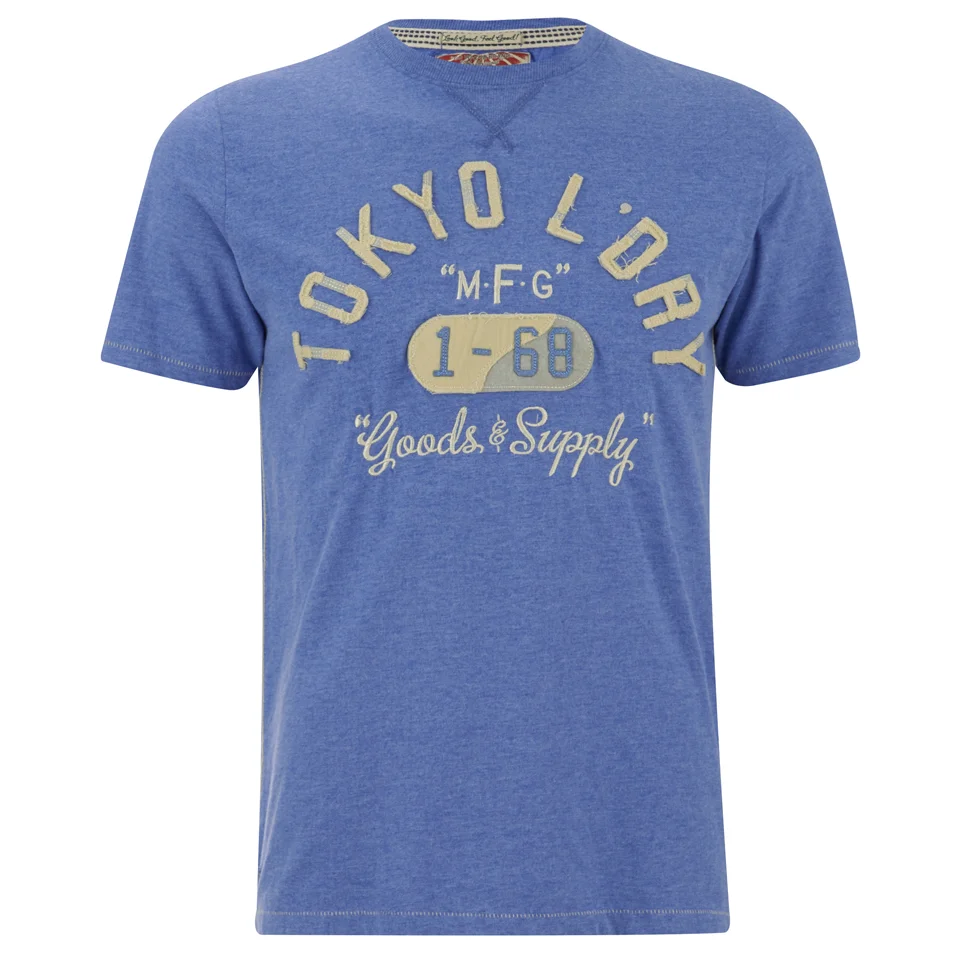 Tokyo Laundry Men's Woodcroft T-Shirt - Cornflower Blue Marl - S - Blauw Afbeelding 1