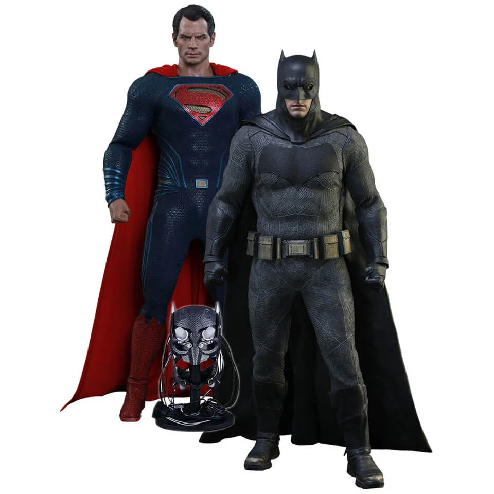 Hot Toys Batman v Superman Dawn of Justice Batman And Superman Exclusive Set 12 inch Statues Afbeelding 1