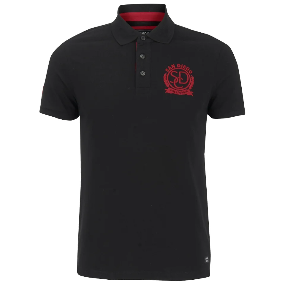 Produkt Men's Embroidered Polo Shirt - Black - S - Zwart Afbeelding 1