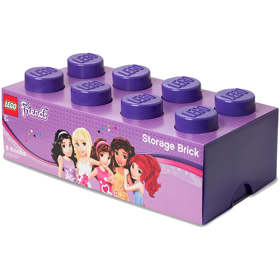 Paarse LEGO opbergsteen met 8 noppen Afbeelding 1