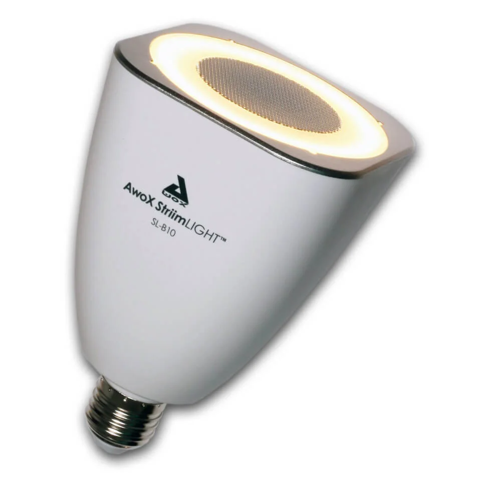 AwoX StriimLIGHT 8W E26 LED Light Bulb with Integrated Bluetooth Speaker Afbeelding 1