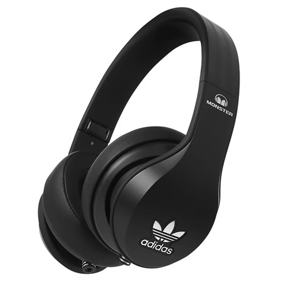 adidas Originals by Monster Headphones (3-Button Control Talk & Passive Noise Cancellation) - Black Afbeelding 1