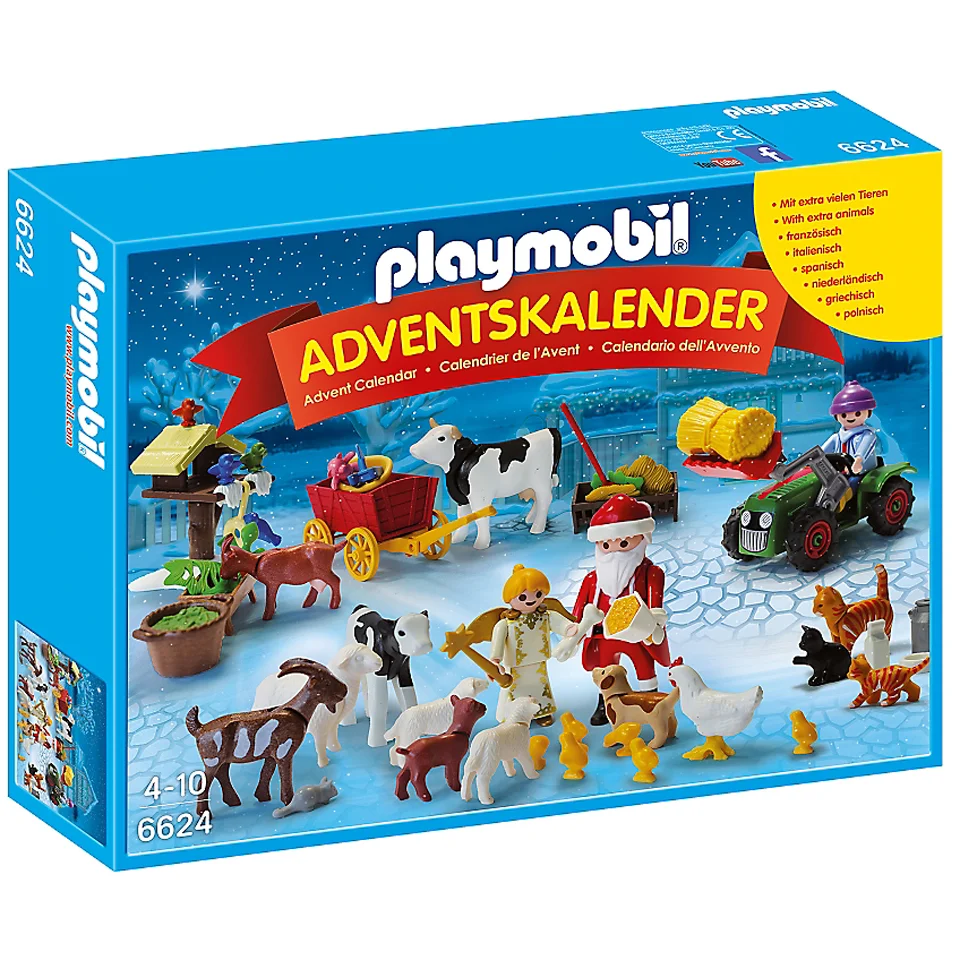 Playmobil Adventskalender "Kerst op de boerderij" (6624) Afbeelding 1