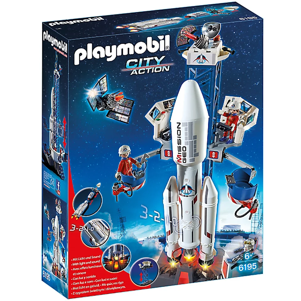 Playmobil City Action Space Rocket with base station (6195) Afbeelding 1