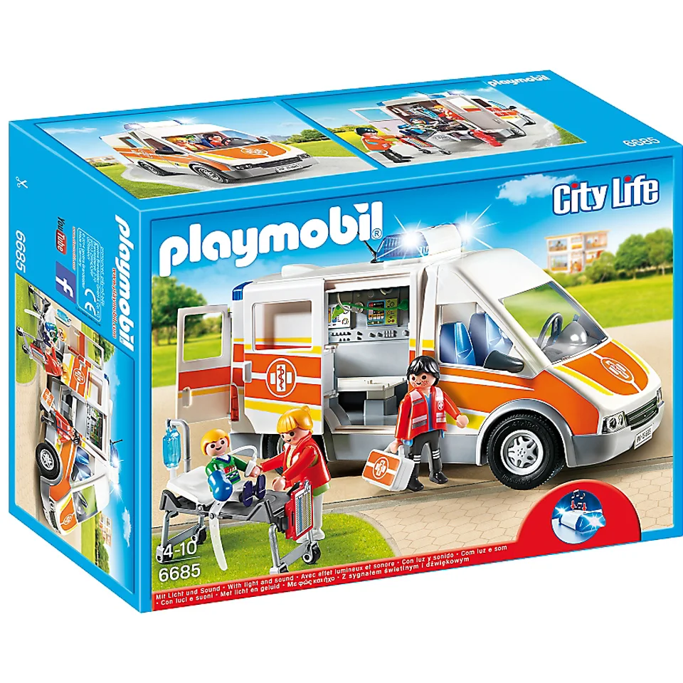 Playmobil City Life: Ziekenwagen met licht en geluid (6685) Afbeelding 1