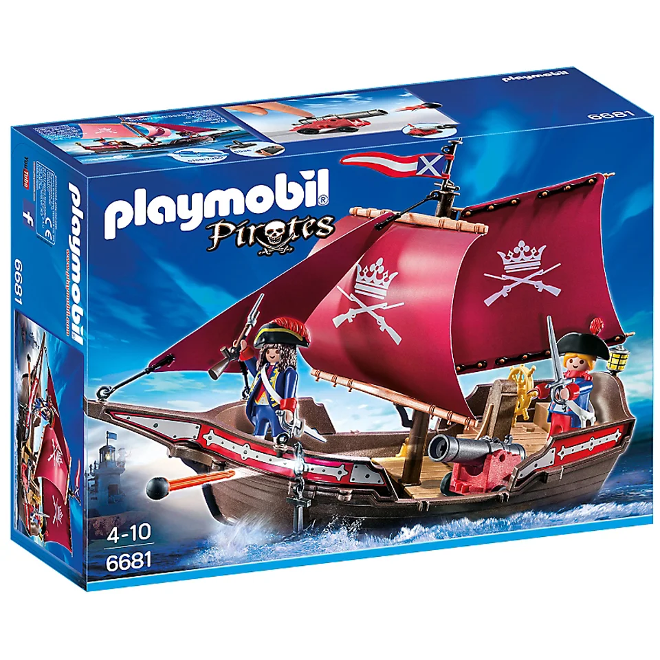 Playmobil Pirates: Soldatenzeilschip met kanonnen (6681) Afbeelding 1