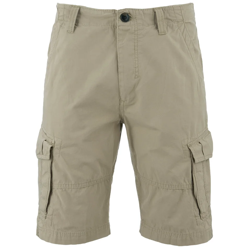 Threadbare Men's Hulk Cargo Shorts - Stone - W30 - Steen Afbeelding 1