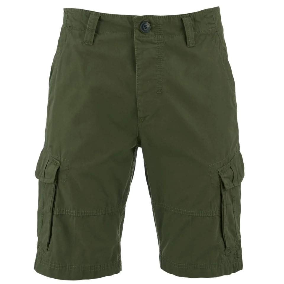 Threadbare Men's Hulk Cargo Shorts - Khaki - W30 - Groen Afbeelding 1