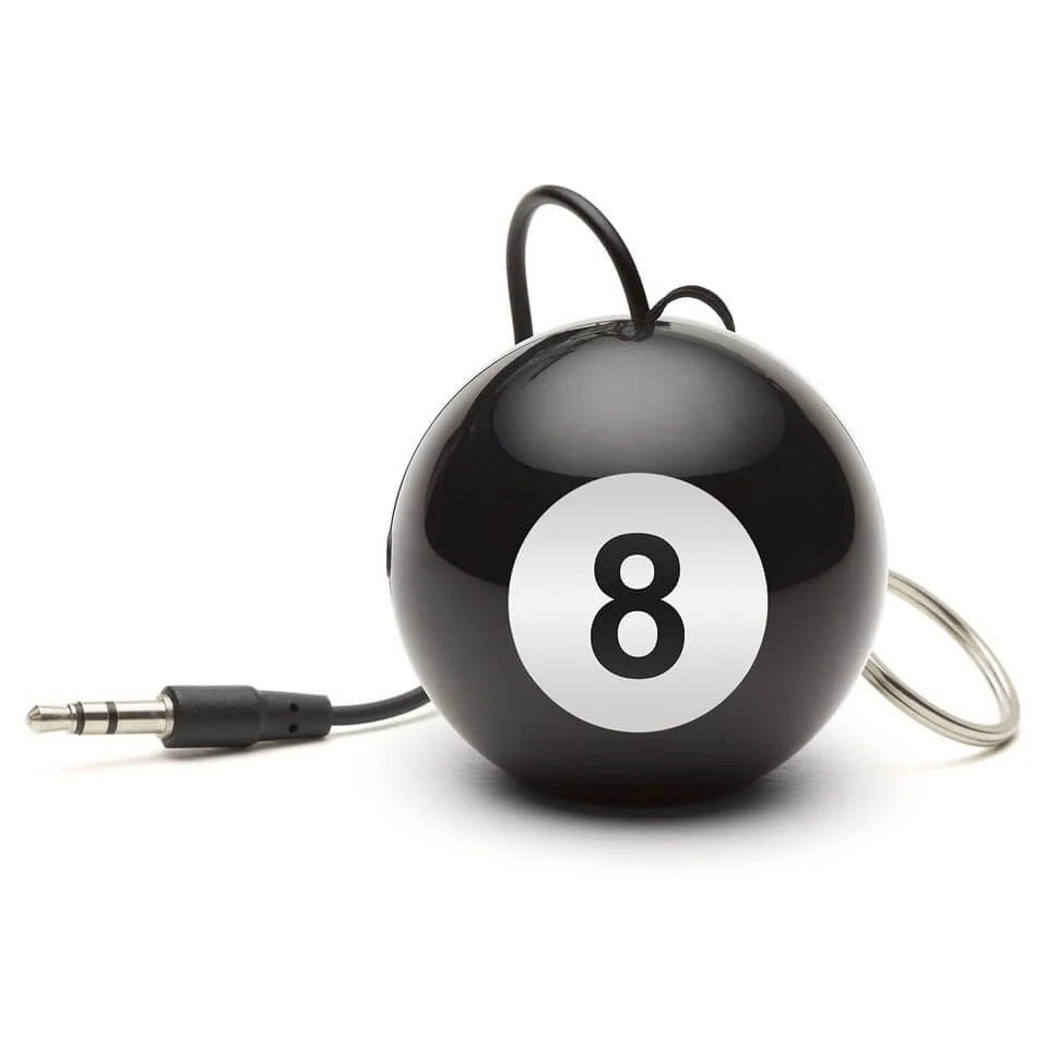 KitSound Mini Buddy Magic 8 Ball Portable Speaker - Black Afbeelding 1