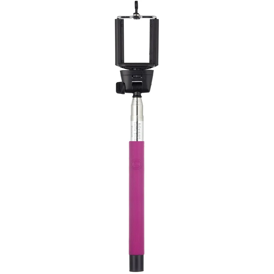 Kitvision Basic Bluetooth Selfie Stick With Phone Holder - Pink Afbeelding 1