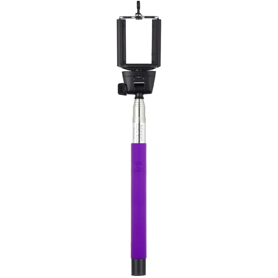 Kitvision Basic Bluetooth Selfie Stick With Phone Holder - Purple Afbeelding 1